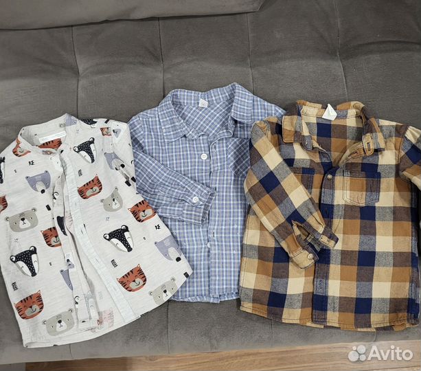 Рубашки на мальчика 86 92 98