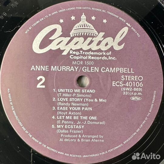 Anne Murray / Glen Campbell (Япония 1979г.)