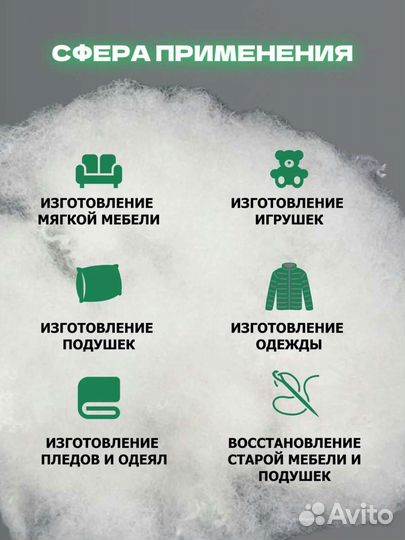 Наполнитель холлофайбер синиепух