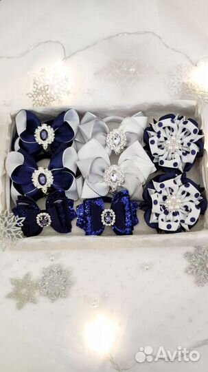 Школьный набор бантиков / белые банты