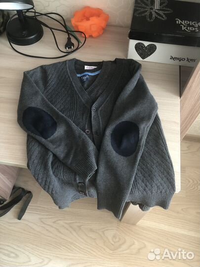 Рубашка трикотажная, обманка, кардиган, жилетка