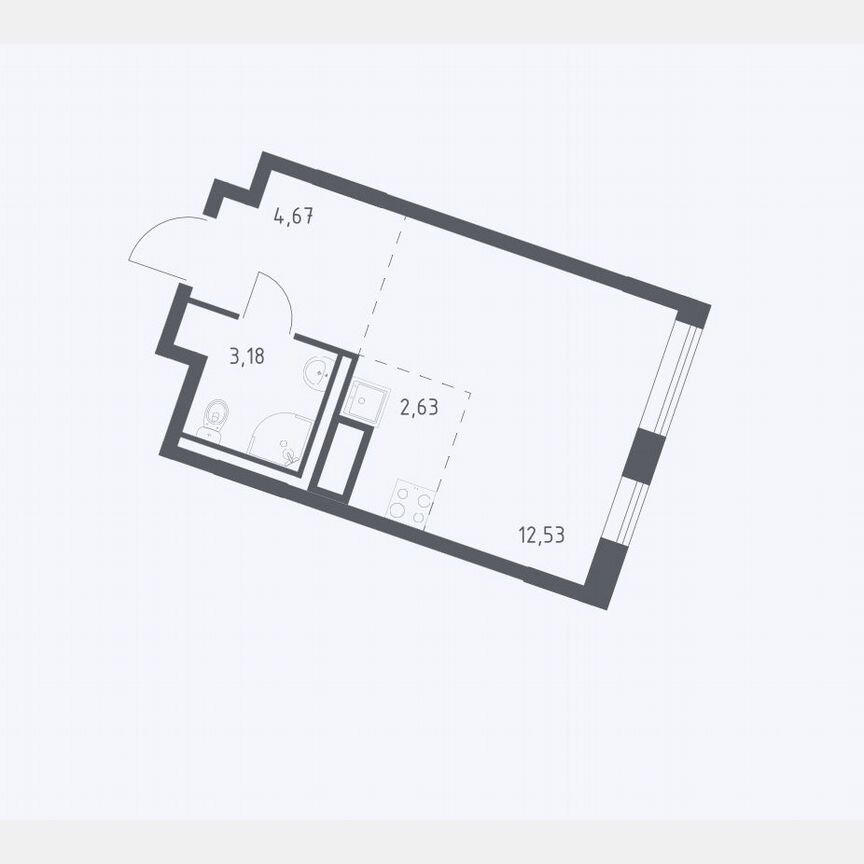 Квартира-студия, 23 м², 8/11 эт.