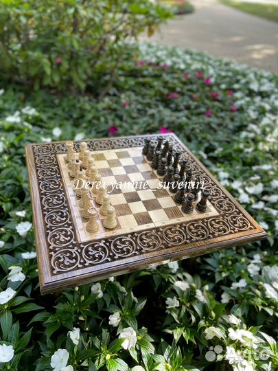 Шахматы шашки нарды 3в1