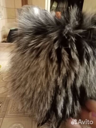 Шапка из чернобурки новая на вязаной основе