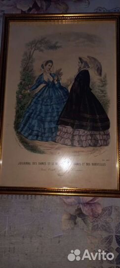 Гравюра в ручной раскраске