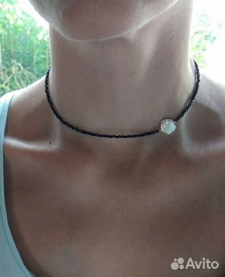 Колье чокер из натуральных камней