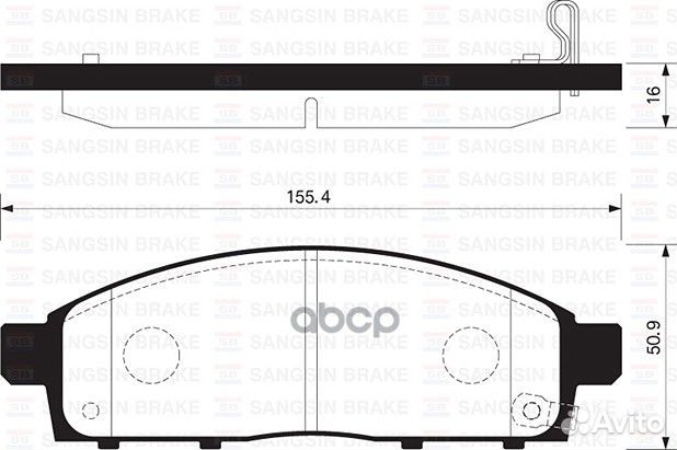 Колодки тормозные дисковые SP1361 Sangsin brake
