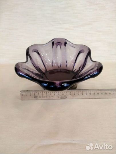 Конфетница/фруктовница александритовое стекло