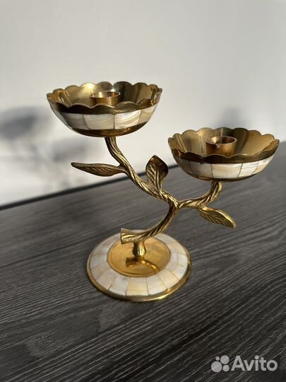 Подсвечник латунь