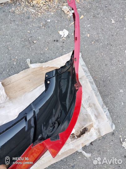 Бампер задний nissan qashqai 06-14 красный