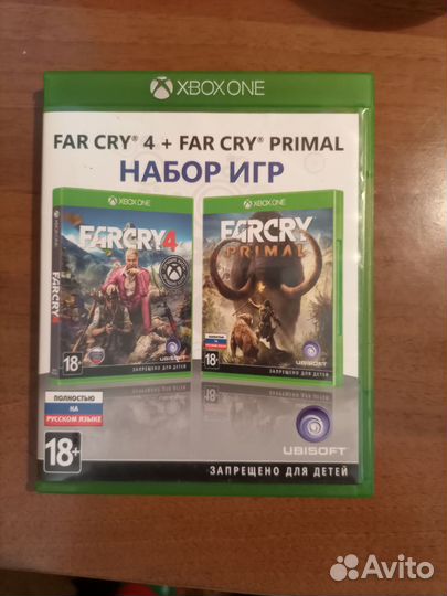 Диски на Xbox one Far cry 4 + Far cry primal