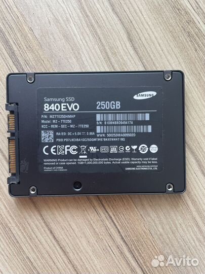 Samsung SSD 840 Evo 250Gb
