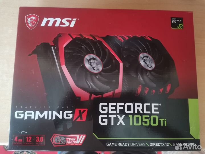 Видеокарта MSI 1050 ti