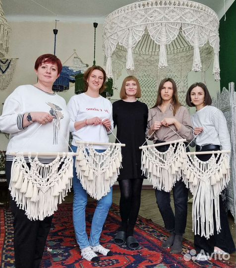 Мастер-классы по макраме, обучение, панно, зеркало