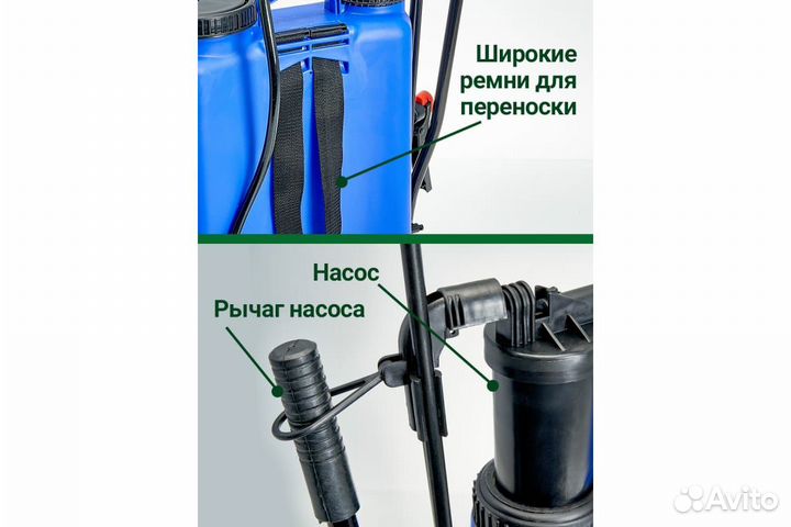 Ранцевый опрыскиватель Зеленый луг 12 литров новый