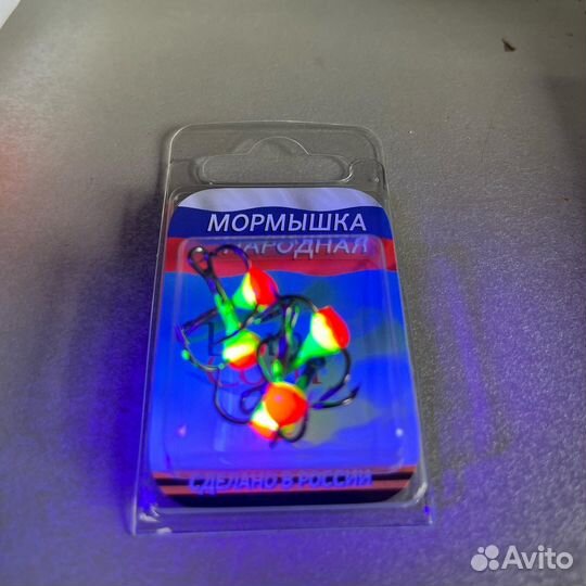 Крючки тройники с фосфорными напайками