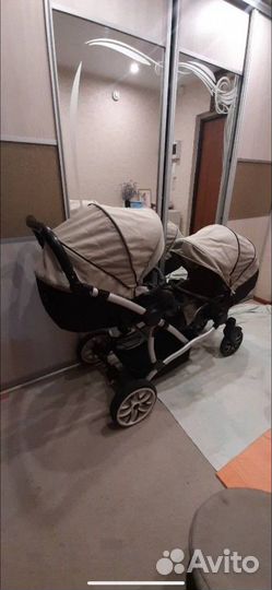 Коляска для двойни bebetto 42 3в1