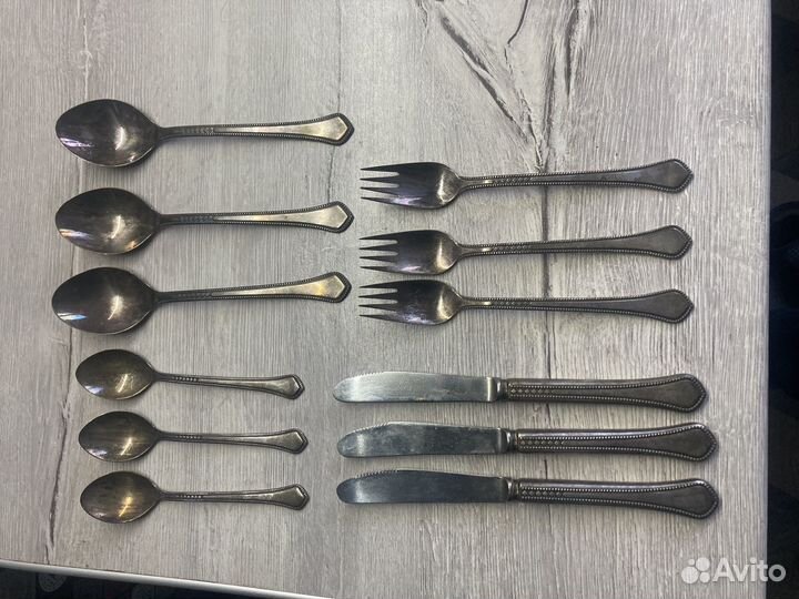 Набор столовых приборов СССР мельхиор