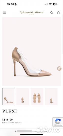 Туфли Gianvito Rossi Plexi (38,5)