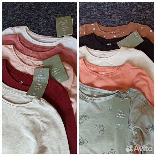 Лонгсливы hm для девочек 122/128