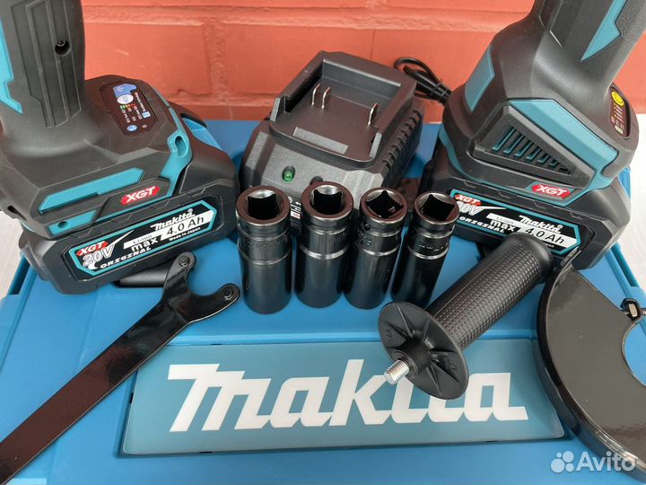 Набор makita 2в1 болгарка+гайковерт