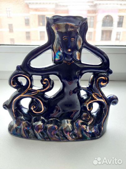 Подсвечник кобальт СССР