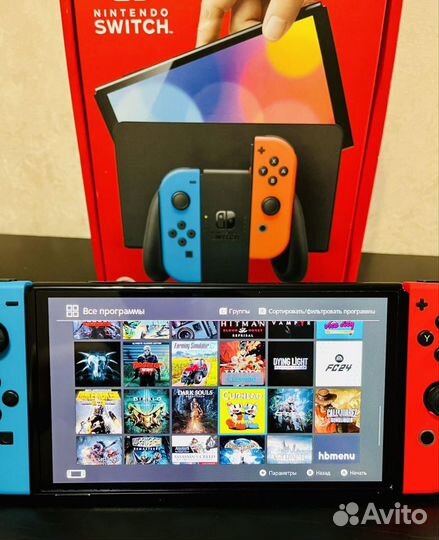 Ппрошитая Nintendo Switch Oled + Множество Игр