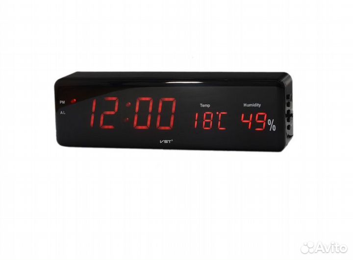 Часы VST-805S-1 красное свечение