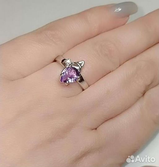 Серебряное кольцо с аметистом