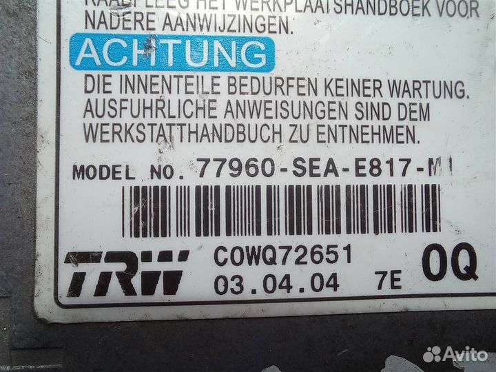 Блок управления AIR BAG honda Accord 7 CL7 CL9 20