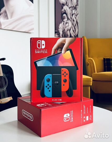 Новый/Nintendo Switch Oled Neon (64GB)