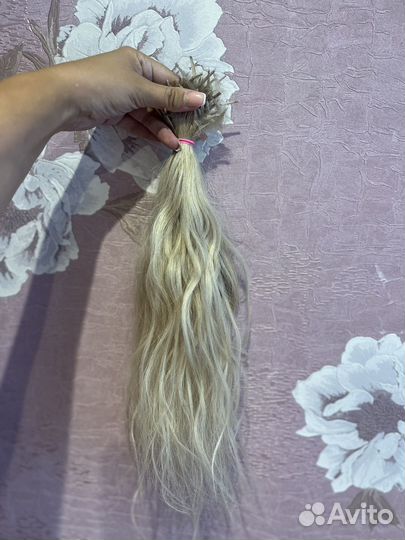 Волосы для наращивания блонд бу