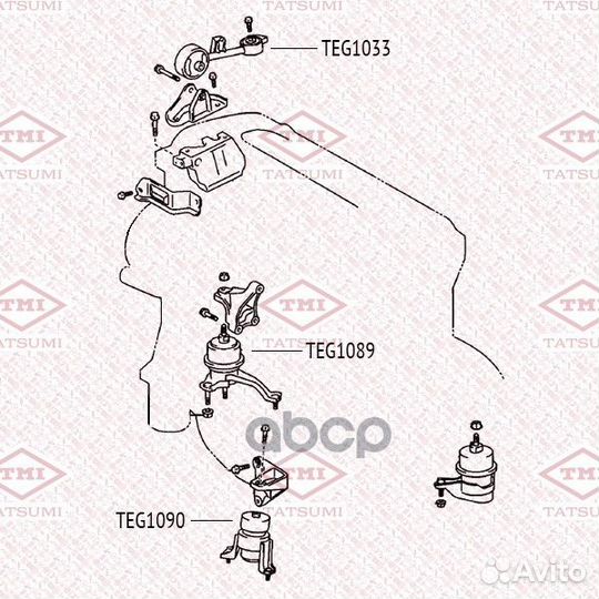 Опора двигателя прав TEG1089 tatsumi