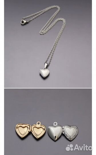 Медальон-сердце для фото