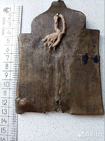 Старинный бронзовый складень