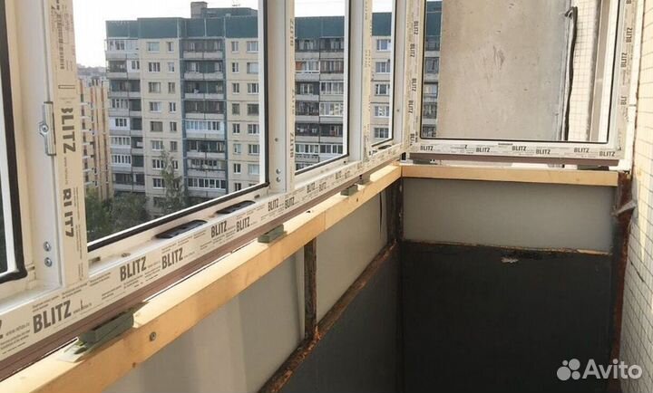 Остекление балконов и лоджий под ключ M9543