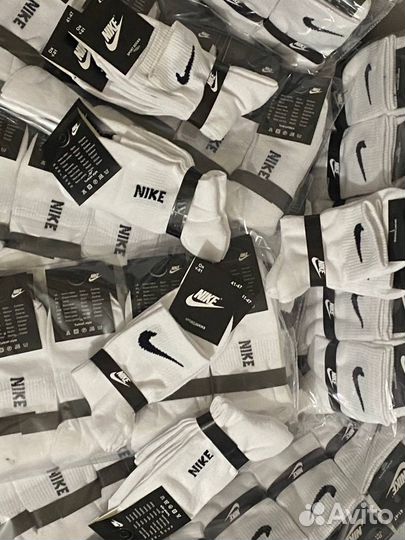 Носки nike высокие белые