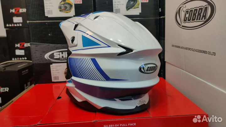 Cobra JK803 Мотокросс 57-62 White/Blue