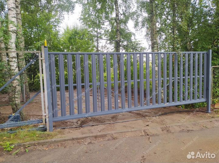 Ворота откатные с калиткой