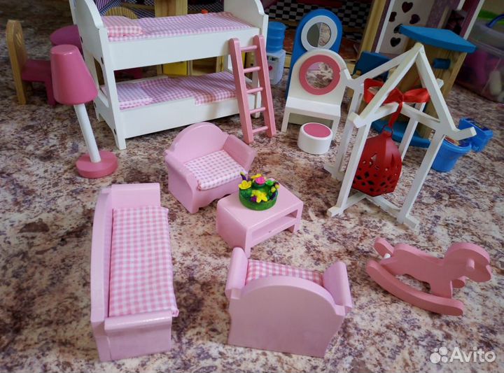 Большой дом Барби+мебель