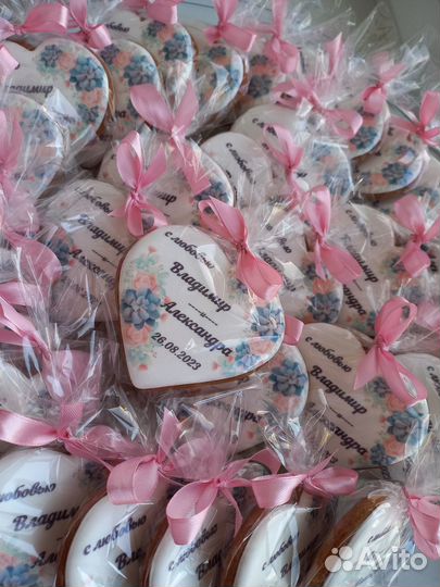 Пряники с логотипом, свадебные, корпоративные