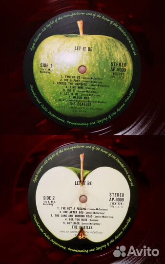 Beatles Let It Be Коробка Красный винил Japan rare