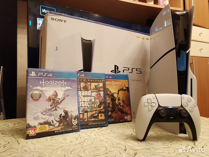 PlayStation 5 slim 1tb + 50 игр от EA Games