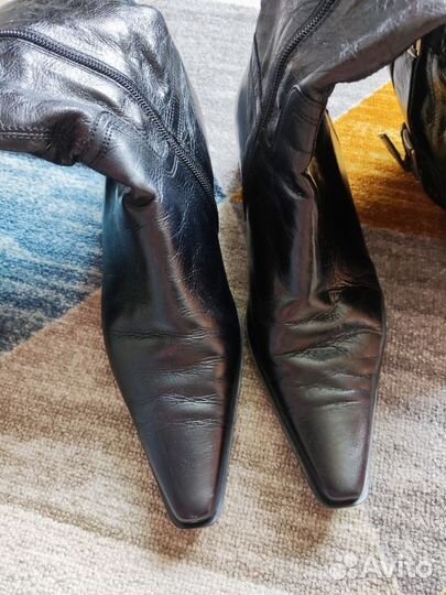 Сапоги женские демисезонные натуральная кожа 40