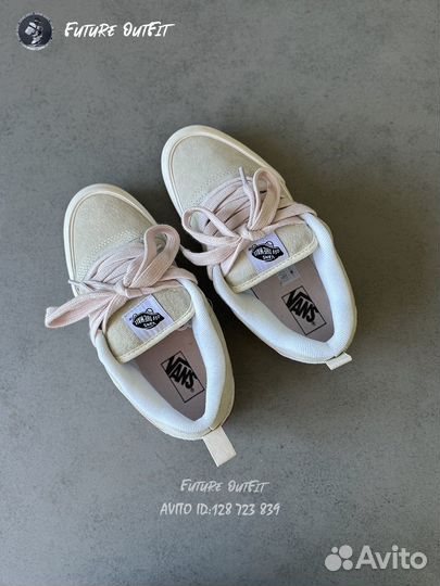 Кеды vans knu skool бежевые