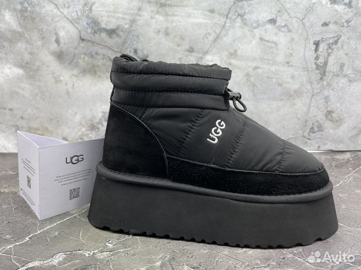 Женские Угги Ugg Obba Platform Black Дутики