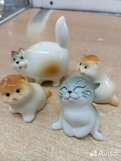 Статуэтка кот. Кошка. Фарфор