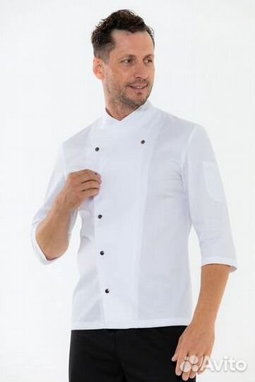 Чёрный китель поварской мужской