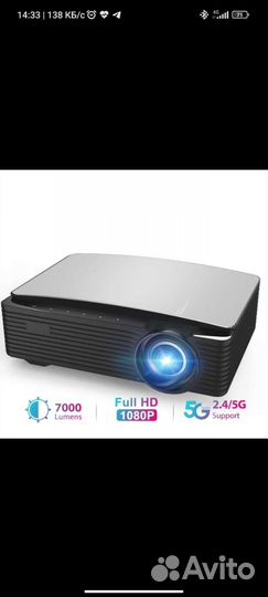 Проектор Full HD 4K, 1080P, Multiscreen, Wi-fi