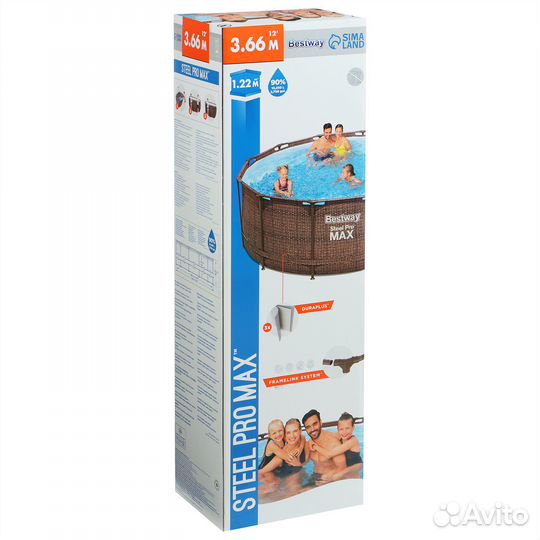 Каркасный бассейн 366 на 122